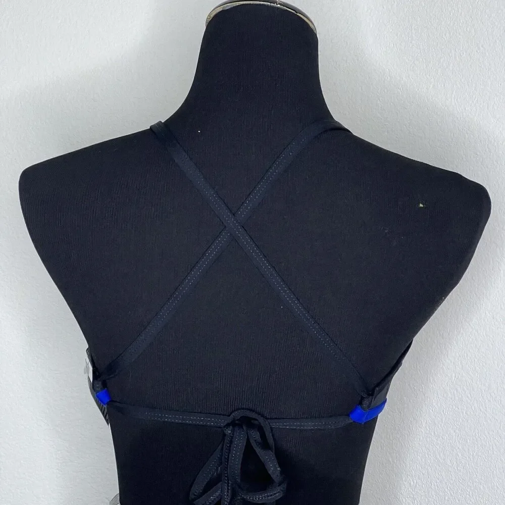 Jolyn Bikini Swim Top Luke Large Black (Blueberry Watermelon Trim) New with tags - Picture 3 of 6